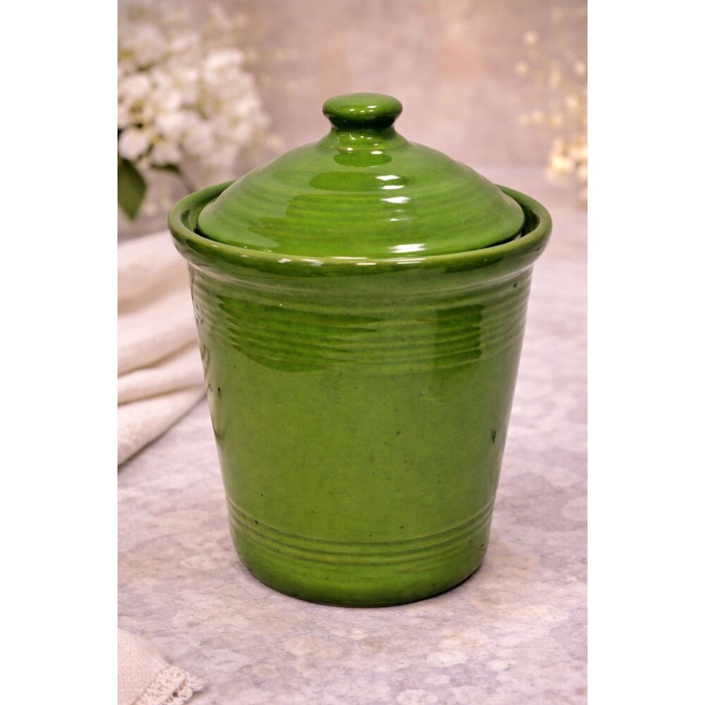 Fiesta Meadow GreenFiesta Meadow Green Canister w/ Lid | Vintage Ceramic Crock